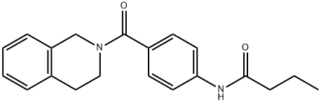 N-[4-(3,4-dihydro-1H-isoquinoline-2-carbonyl)phenyl]butanamide Struktur