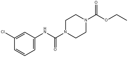 ethyl 4-{[(3-chlorophenyl)amino]carbonyl}-1-piperazinecarboxylate Struktur