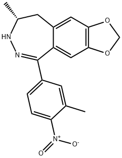 (R)-(+)-8-methyl-5-(3-methyl-4-nitrophenyl)-8,9-dihydro-7H-1,3-dioxolo[4,5-h][2,3]benzodiazepine Struktur