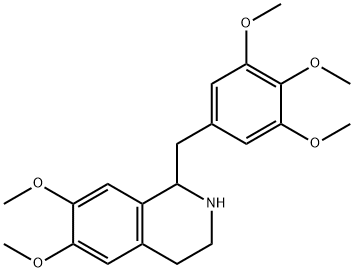 6,7-dimethoxy-1-(3,4,5-trimethoxybenzyl)-1,2,3,4-tetrahydroisoquinoline Struktur