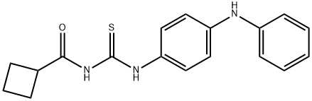 N-{[(4-anilinophenyl)amino]carbonothioyl}cyclobutanecarboxamide Struktur