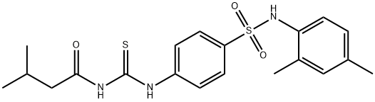 N-{[(4-{[(2,4-dimethylphenyl)amino]sulfonyl}phenyl)amino]carbonothioyl}-3-methylbutanamide Struktur