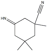 Cyclohexanecarbonitrile, 5-imino-1,3,3-trimethyl- Struktur