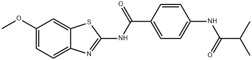 N-(6-methoxy-1,3-benzothiazol-2-yl)-4-[(2-methylpropanoyl)amino]benzamide Struktur