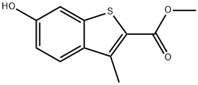 6-Hydroxy-3-methyl-benzo[b]thiophene-2-carboxylic acid methyl ester Struktur