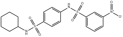 N-[4-(cyclohexylsulfamoyl)phenyl]-3-nitrobenzenesulfonamide Struktur