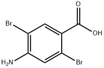 4-Amino-2,5-dibromo-benzoic acid Struktur