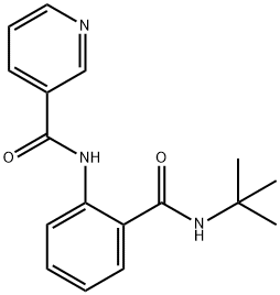 N-[2-(tert-butylcarbamoyl)phenyl]pyridine-3-carboxamide Struktur