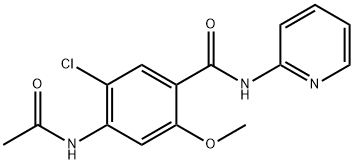 4-acetamido-5-chloro-2-methoxy-N-pyridin-2-ylbenzamide Struktur