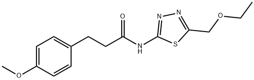 N-[5-(ethoxymethyl)-1,3,4-thiadiazol-2-yl]-3-(4-methoxyphenyl)propanamide Struktur