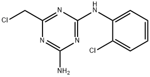 6-Chloromethyl-N-(2-chloro-phenyl)-[1,3,5]triazine-2,4-diamine Struktur