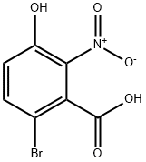 6-Bromo-3-hydroxy-2-nitro-benzoic acid Struktur