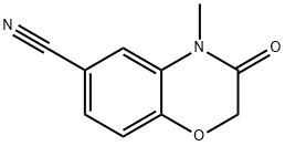 4-methyl-3-oxo-3,4-dihydro-2H-benzo[b][1,4]oxazine-6-carbonitrile Struktur