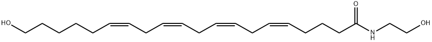 (5Z,8Z,11Z,14Z)-20-hydroxy-N-(2-hydroxyethyl)icosa-5,8,11,14-tetraenamide Struktur