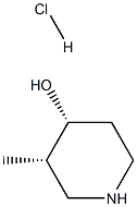 (3S,4R)-3-methylpiperidin-4-ol:hydrochloride Struktur