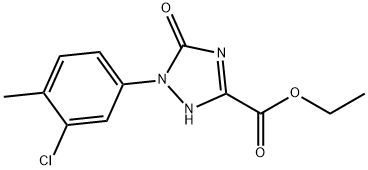 ETHYL 1-(3-CHLORO-4-METHYLPHENYL)-5-OXO-2,5-DIHYDRO-1H-1,2,4-TRIAZOLE-3-CARBOXYLATE Struktur