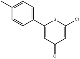 2-CHLORO-6-(P-TOLYL)-4H-THIOPYRAN-4-ONE Struktur