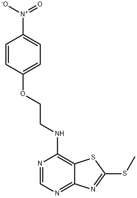 2-(METHYLTHIO)-N-(2-(4-NITROPHENOXY)ETHYL)THIAZOLO[4,5-D]PYRIMIDIN-7-AMINE Struktur