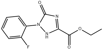 ETHYL 1-(2-FLUOROPHENYL)-5-OXO-2,5-DIHYDRO-1H-1,2,4-TRIAZOLE-3-CARBOXYLATE Struktur