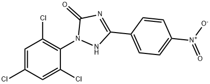 5-(4-NITROPHENYL)-2-(2,4,6-TRICHLOROPHENYL)-1H-1,2,4-TRIAZOL-3(2H)-ONE Struktur