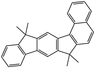 Benz[g]indeno[1,2-b]fluorene, 7,13-dihydro-7,7,13,13-tetramethyl- Struktur