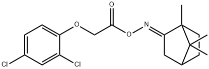 1,7,7-trimethylbicyclo[2.2.1]heptan-2-one O-[2-(2,4-dichlorophenoxy)acetyl]oxime Struktur