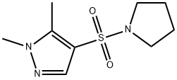 1,5-dimethyl-4-pyrrolidin-1-ylsulfonylpyrazole Struktur