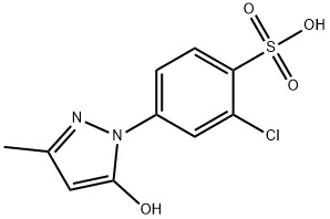 2-chloro-4-(5-hydroxy-3-methyl-1H-pyrazol-1-yl)benzenesulfonic acid Struktur