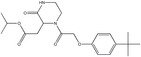 isopropyl {1-[(4-tert-butylphenoxy)acetyl]-3-oxo-2-piperazinyl}acetate Struktur