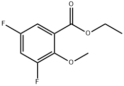 3,5-Difluoro-2-methoxybenzoic acid ethyl ester Struktur