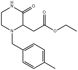 ethyl [1-(4-methylbenzyl)-3-oxo-2-piperazinyl]acetate Struktur