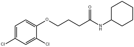 N-cyclohexyl-4-(2,4-dichlorophenoxy)butanamide Struktur