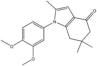 1-(3,4-dimethoxyphenyl)-2,6,6-trimethyl-5,7-dihydroindol-4-one|1-(3.4-二甲氧苯基)-2,6,6-三甲基-5,7-二氫吲哚-4-酮