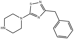 1-(3-benzyl-1,2,4-thiadiazol-5-yl)piperazine Struktur