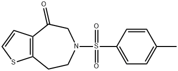 6-(4-methylbenzenesulfonyl)-4H,5H,6H,7H,8H-thieno[2,3-d]azepin-4-one Struktur