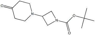 3-(4-Oxopiperidin-1-yl)azetidine-1-carboxylic acid tert-butyl ester Struktur