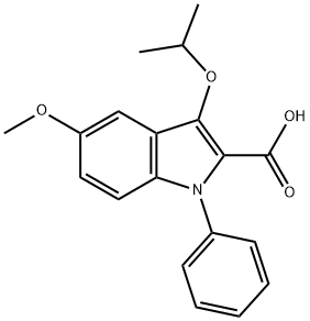 3-isopropoxy-5-methoxy-1-phenyl-1H-indole-2-carboxylic acid Struktur