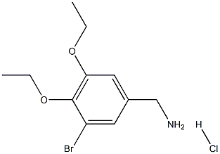 3-BROMO-4,5-DIETHOXY-BENZYLAMINE HYDROCHLORIDE Struktur