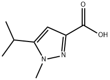 1-methyl-5-(propan-2-yl)-1H-pyrazole-3-carboxylic acid Struktur