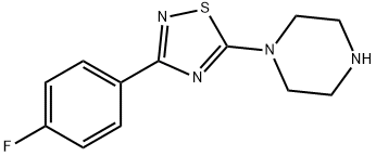 1-[3-(4-fluorophenyl)-1,2,4-thiadiazol-5-yl]piperazine Struktur