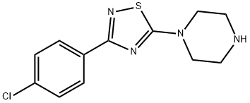 1-[3-(4-chlorophenyl)-1,2,4-thiadiazol-5-yl]piperazine Struktur