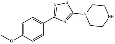 1-[3-(4-methoxyphenyl)-1,2,4-thiadiazol-5-yl]piperazine Struktur