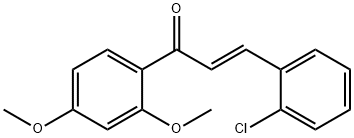 (2E)-3-(2-chlorophenyl)-1-(2,4-dimethoxyphenyl)prop-2-en-1-one, 1064057-84-6, 結(jié)構(gòu)式