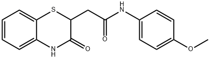 N-(4-methoxyphenyl)-2-(3-oxo-3,4-dihydro-2H-benzo[b][1,4]thiazin-2-yl)acetamide Struktur