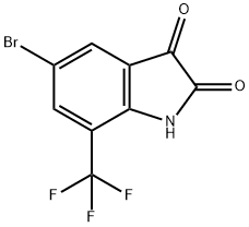 5-BROMO-7-(TRIFLUOROMETHYL)INDOLINE-2,3-DIONE Struktur