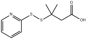 4-methyl-4-(pyridin-2-yldisulfanyl)pentanoic acid Struktur