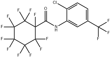 N-[2-chloro-5-(trifluoromethyl)phenyl]-1,2,2,3,3,4,4,5,5,6,6-undecafluorocyclohexane-1-carboxamide Struktur