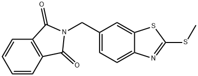 2-(2-Methylsulfanyl-benzothiazol-6-ylmethyl)-isoindole-1,3-dione Struktur