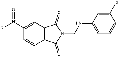 2-[(3-Chloro-phenylamino)-methyl]-5-nitro-isoindole-1,3-dione Struktur