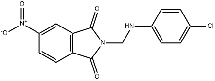 2-[(4-Chloro-phenylamino)-methyl]-5-nitro-isoindole-1,3-dione Struktur